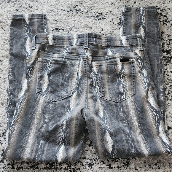 JOE'S JEANS The Icon Midrise Skinny Ankle Jeans Snakeprint Womens Size 29 - Picture 1 of 8